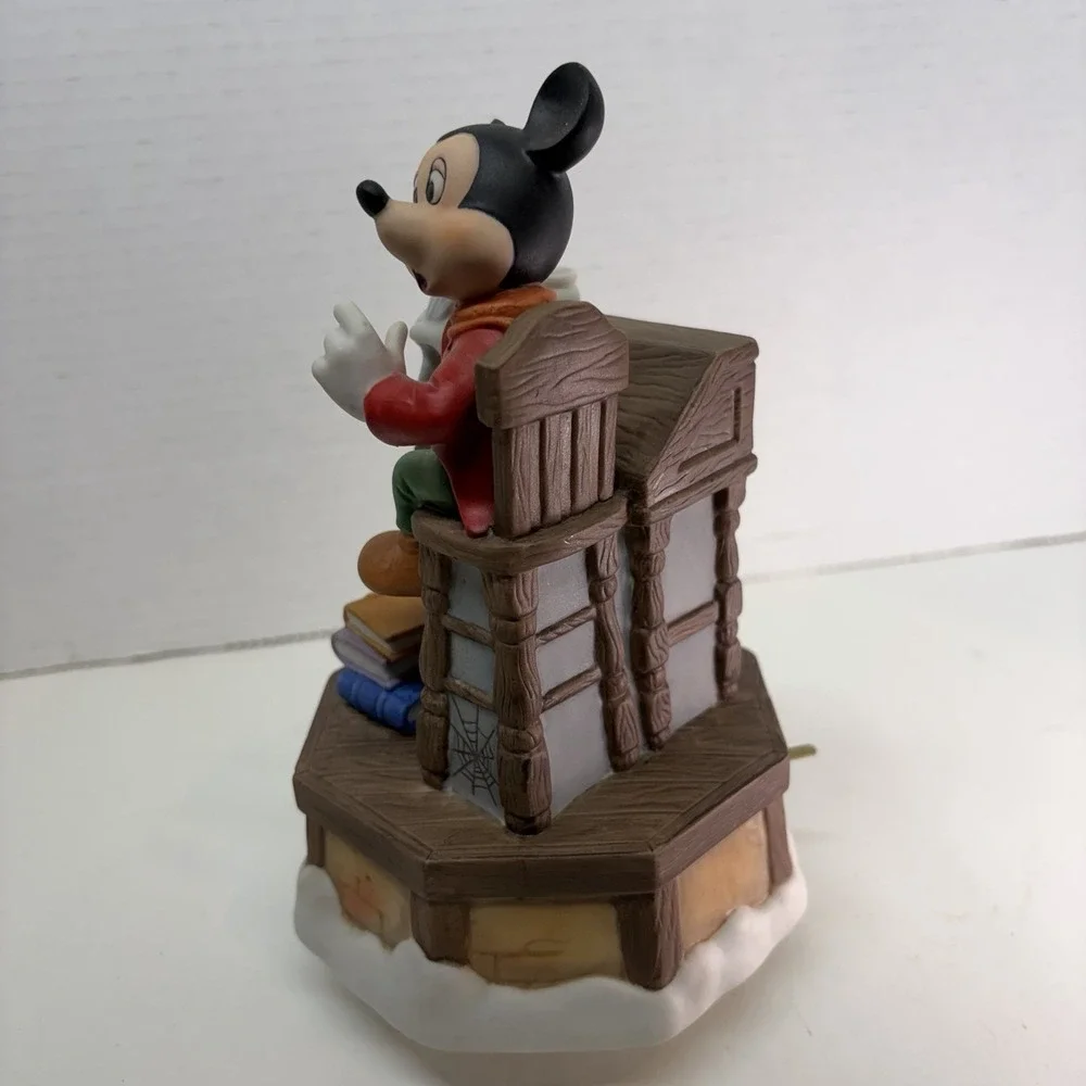 Disney Schmid Mickey‎ Mouse  Christmas Carol Music Box Figurine Not Working